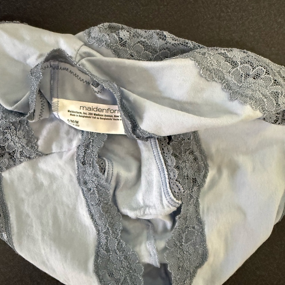 Maidenform Lace Trim Panties - Light Gray blue - Picture 2 of 2